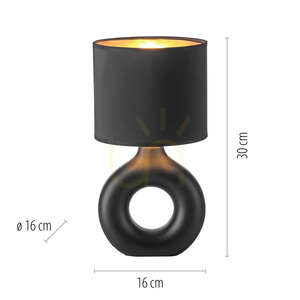 CARARA Table Lamp 14193-18 Black 1xE27 small 8