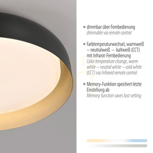 Plafond OSKO 14216-18 Black 1xLED small 3