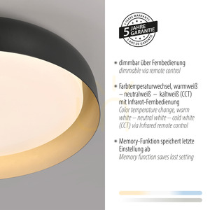 Plafond OSKO 14216-18 Black 1xLED small 4