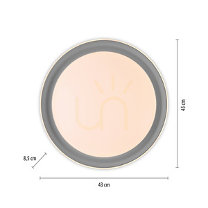 SATI Plafond 14368-15 Grey 1xLED small 8