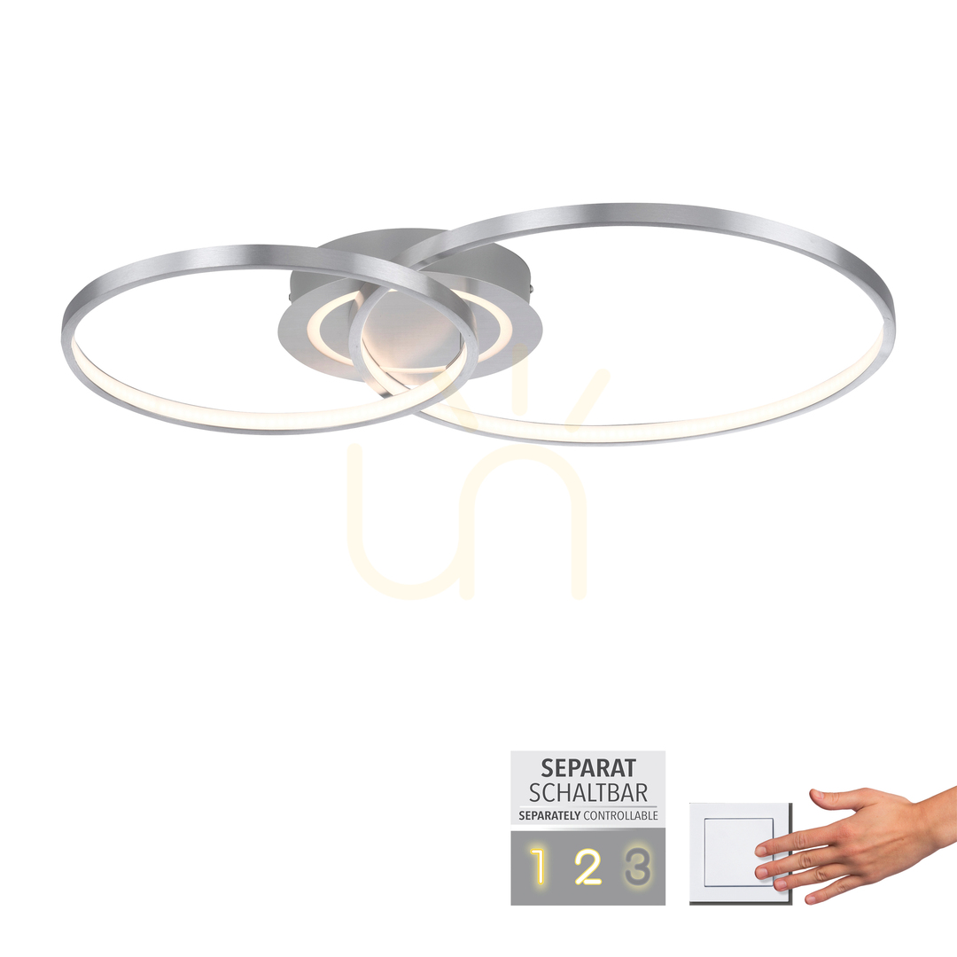 View ASMINA Plafond 14540-95 Silver 3xLED ASMINA Plafond 14540-95 Silver 3xLED