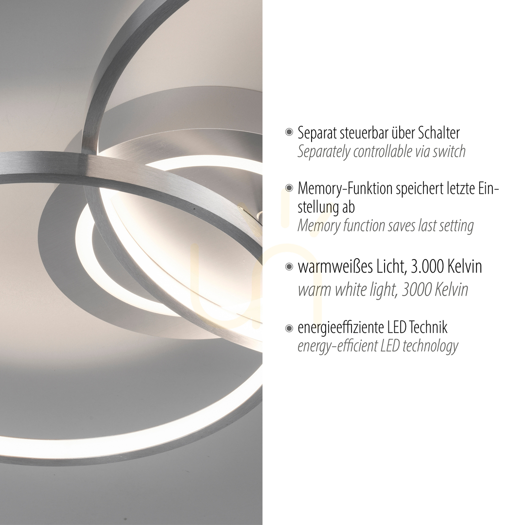 Display ASMINA Plafond 14540-95 Silver 3xLED ASMINA Plafond 14540-95 Silver 3xLED
