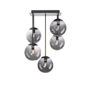 BIG WIDOW 14602-18 black 5-light ceiling light, E14 small 14