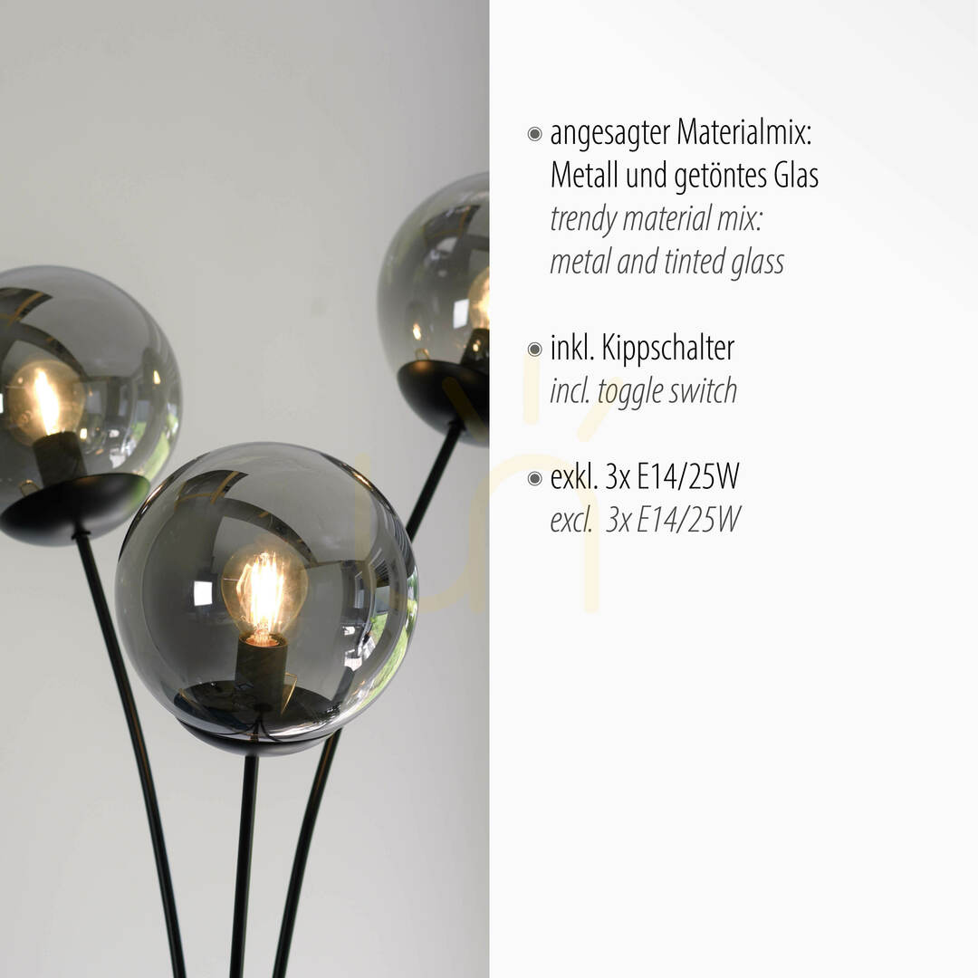 Display BIG WIDOW Floor Lamp 14603-18 Black 3xE14. BIG WIDOW Floor Lamp 14603-18 Black 3xE14.