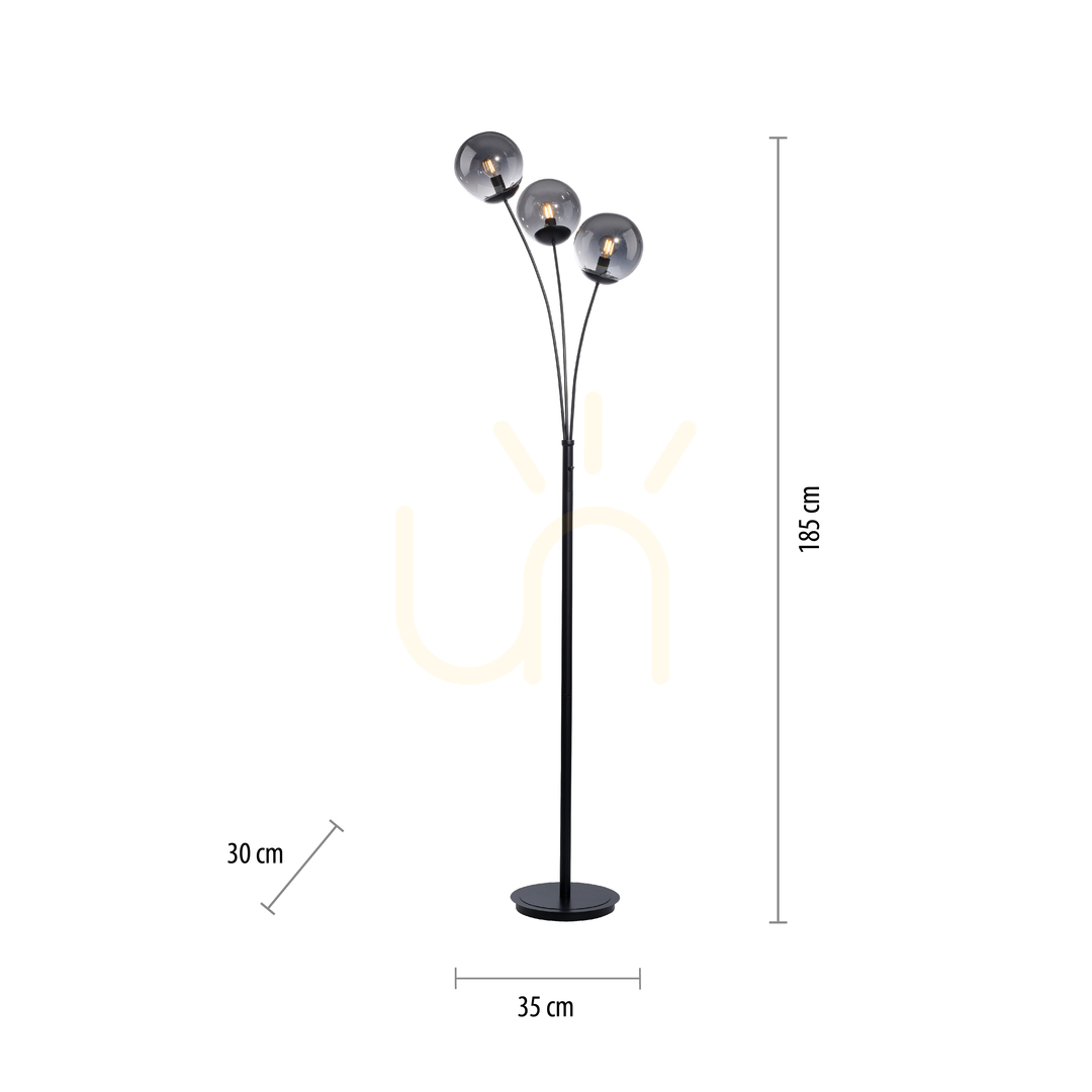 Preview BIG WIDOW Floor Lamp 14603-18 Black 3xE14. BIG WIDOW Floor Lamp 14603-18 Black 3xE14.