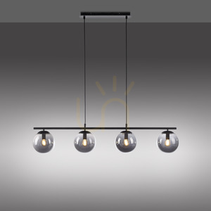 BIG WIDOW Pendant Lamp 14604-18 Black 4xE14. small 4