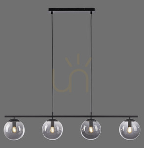 BIG WIDOW Pendant Lamp 14604-18 Black 4xE14. small 0