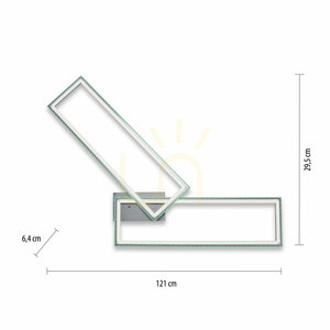 Plafond FELIX60 14635-55 Silver 2xLED small 7