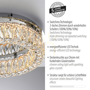 Plafond KULUNKA 15204-17 Chrome 1xLED small 4