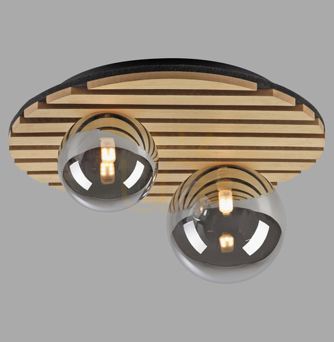 Check GREEN STIKA Plafond 15208-79 Wood 2xG9
