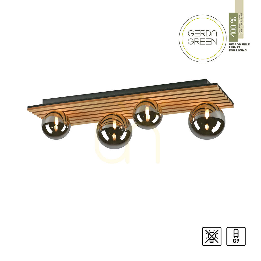 View GREEN STIKA Plafond 15209-79 Wood 4xG9 GREEN STIKA Plafond 15209-79 Wood 4xG9