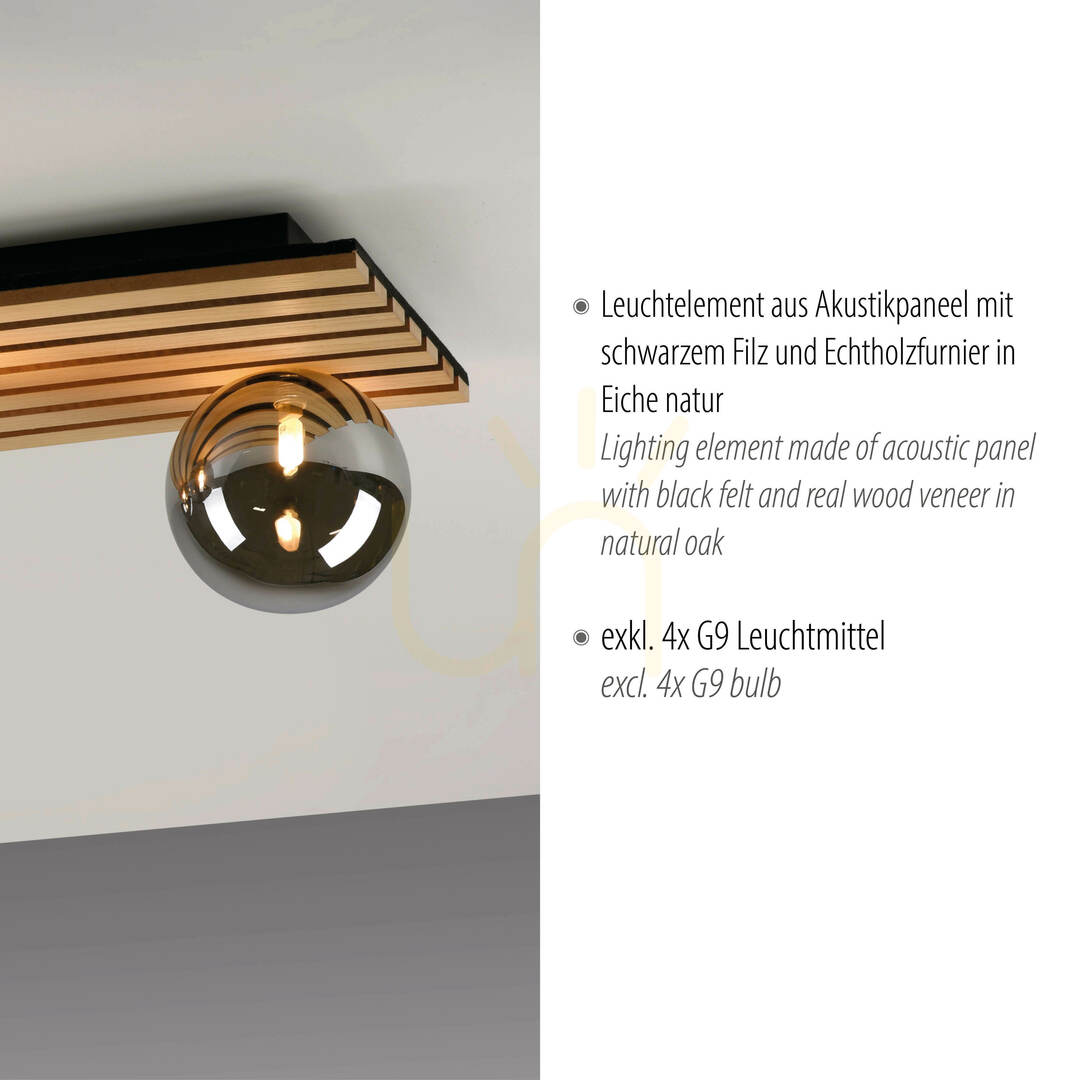 Display GREEN STIKA Plafond 15209-79 Wood 4xG9 GREEN STIKA Plafond 15209-79 Wood 4xG9