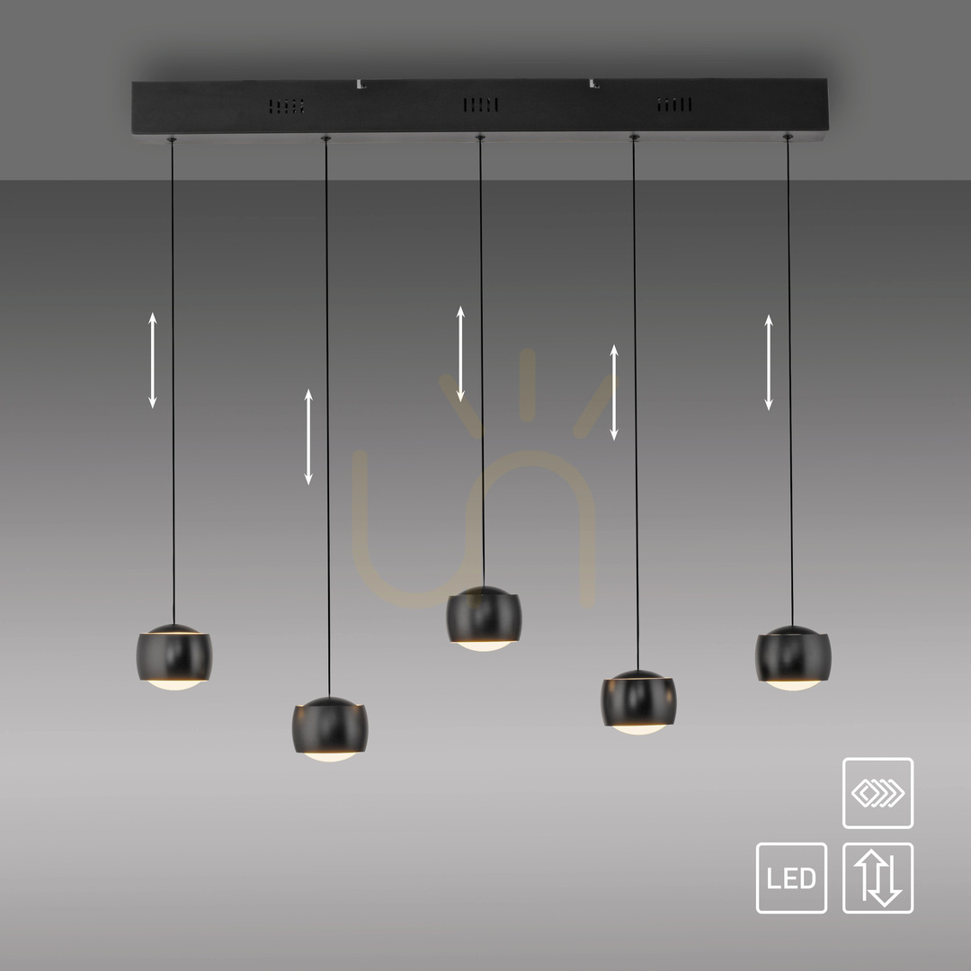 Check BALLINI Pendant Lamp 15262-18 Black 5xLED BALLINI Pendant Lamp 15262-18 Black 5xLED