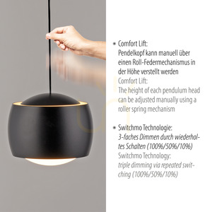 BALLINI Pendant Lamp 15262-18 Black 5xLED 3 BALLINI Pendant Lamp 15262-18 Black 5xLED small 3