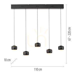 BALLINI Pendant Lamp 15262-18 Black 5xLED 8 BALLINI Pendant Lamp 15262-18 Black 5xLED small 8