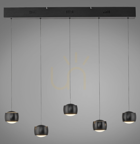 Check BALLINI Pendant Lamp 15262-18 Black 5xLED