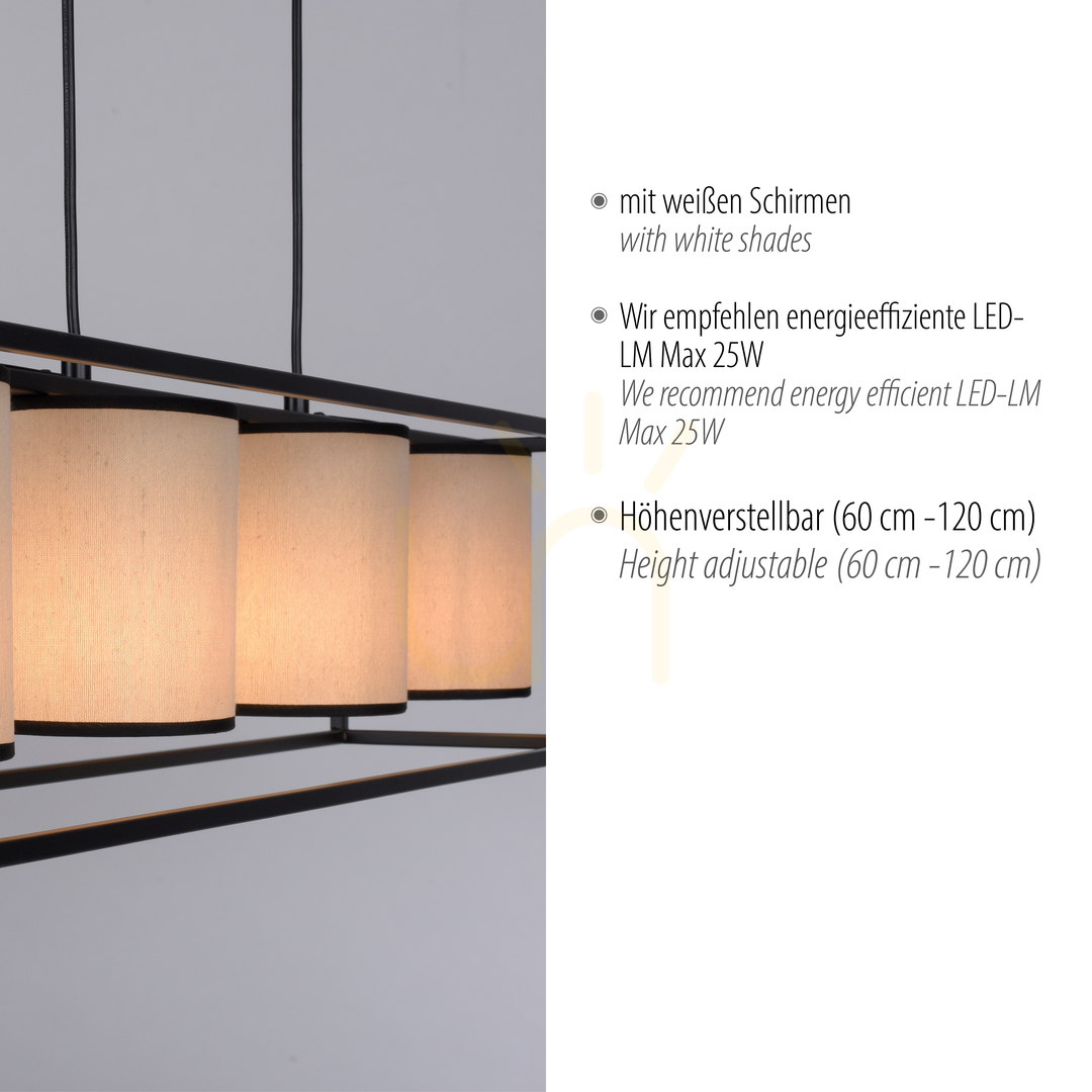 Display RAVEN Pendant Lamp 15305-18 Beige 4xE27 RAVEN Pendant Lamp 15305-18 Beige 4xE27