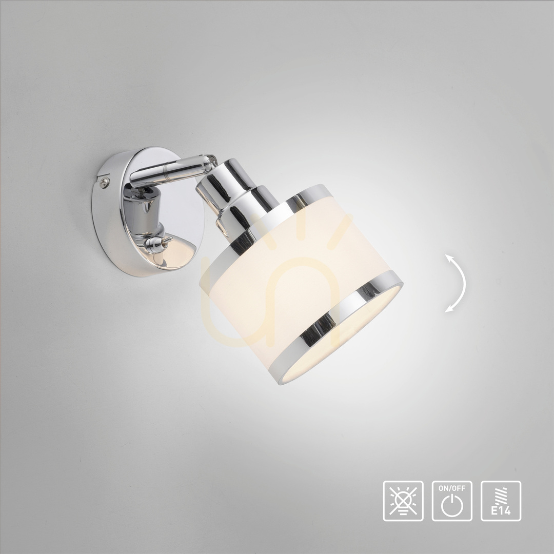 Display ACCOR wall lamp 15371-17 Chrome 1xE14 ACCOR wall lamp 15371-17 Chrome 1xE14