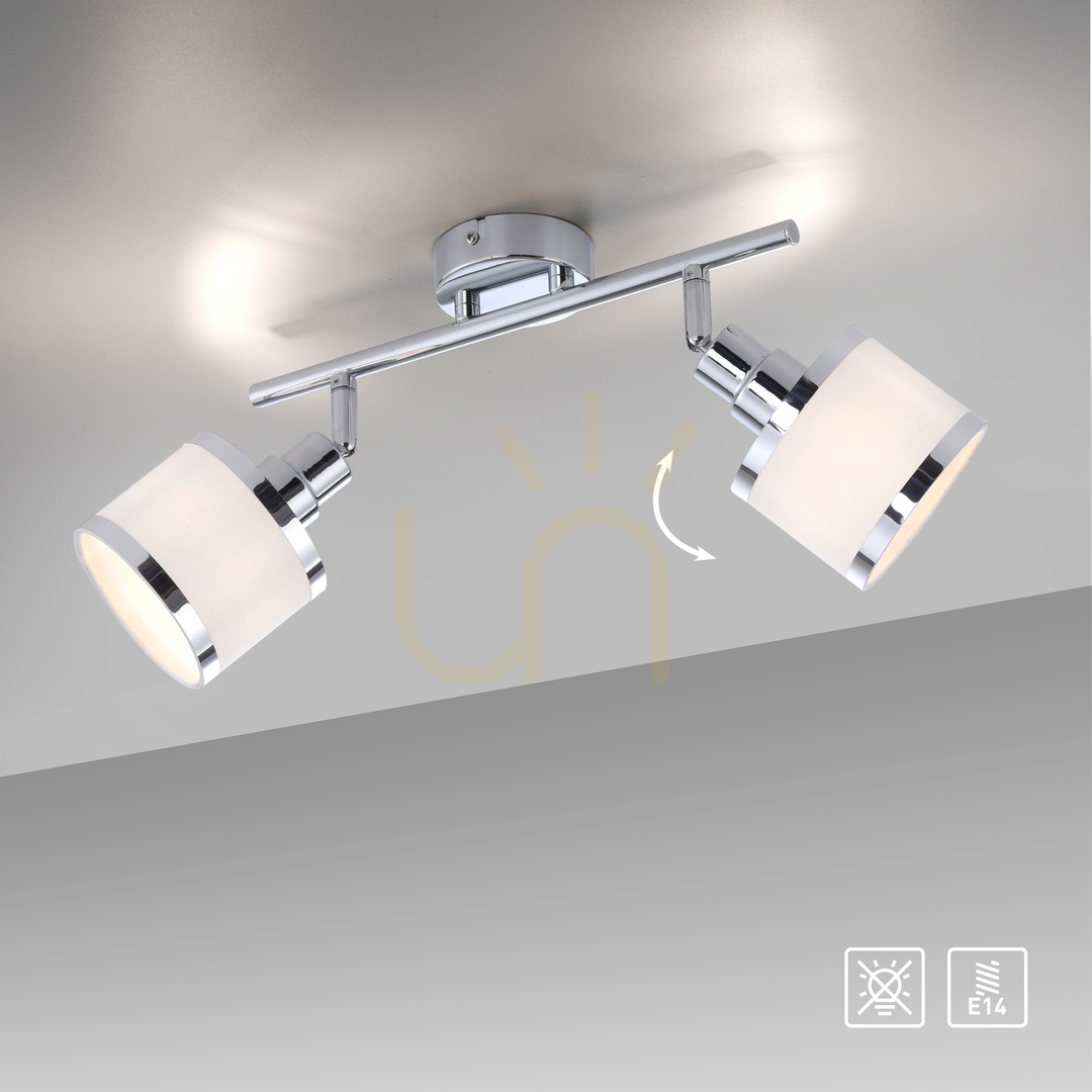 Preview ACCOR Plafond 15372-17 Chrome 2xE14 ACCOR Plafond 15372-17 Chrome 2xE14