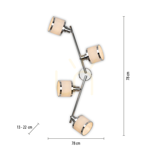 ACCOR Plafond 15374-17 Chrome 4xE14 small 8