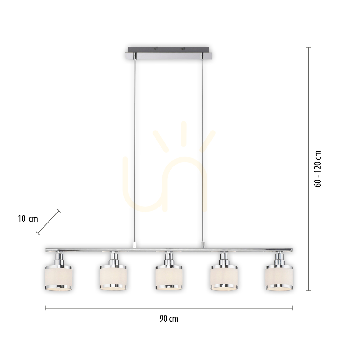 Display ACCOR Pendant Lamp 15375-17 Chrome 5xE14 ACCOR Pendant Lamp 15375-17 Chrome 5xE14