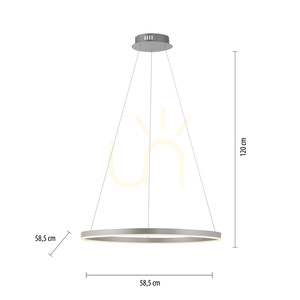 Zuma Line Ritus 15394-95 Aluminium LED Pendant Light 31.5 W small 7