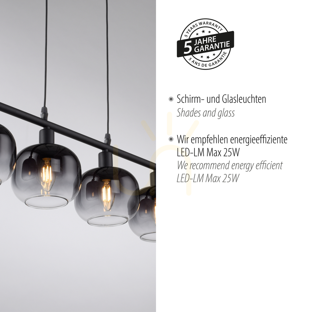 Show ZEA Pendant Lamp 15421-18 Black 4xE14 ZEA Pendant Lamp 15421-18 Black 4xE14