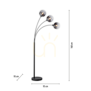 ZEA Floor Lamp 15422-18 Black 3xE14 8 ZEA Floor Lamp 15422-18 Black 3xE14 small 8