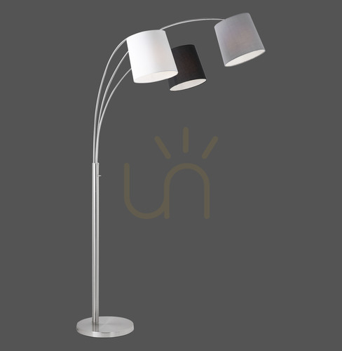 Check MELVIN Floor Lamp 15461-55 Silver 3xE27