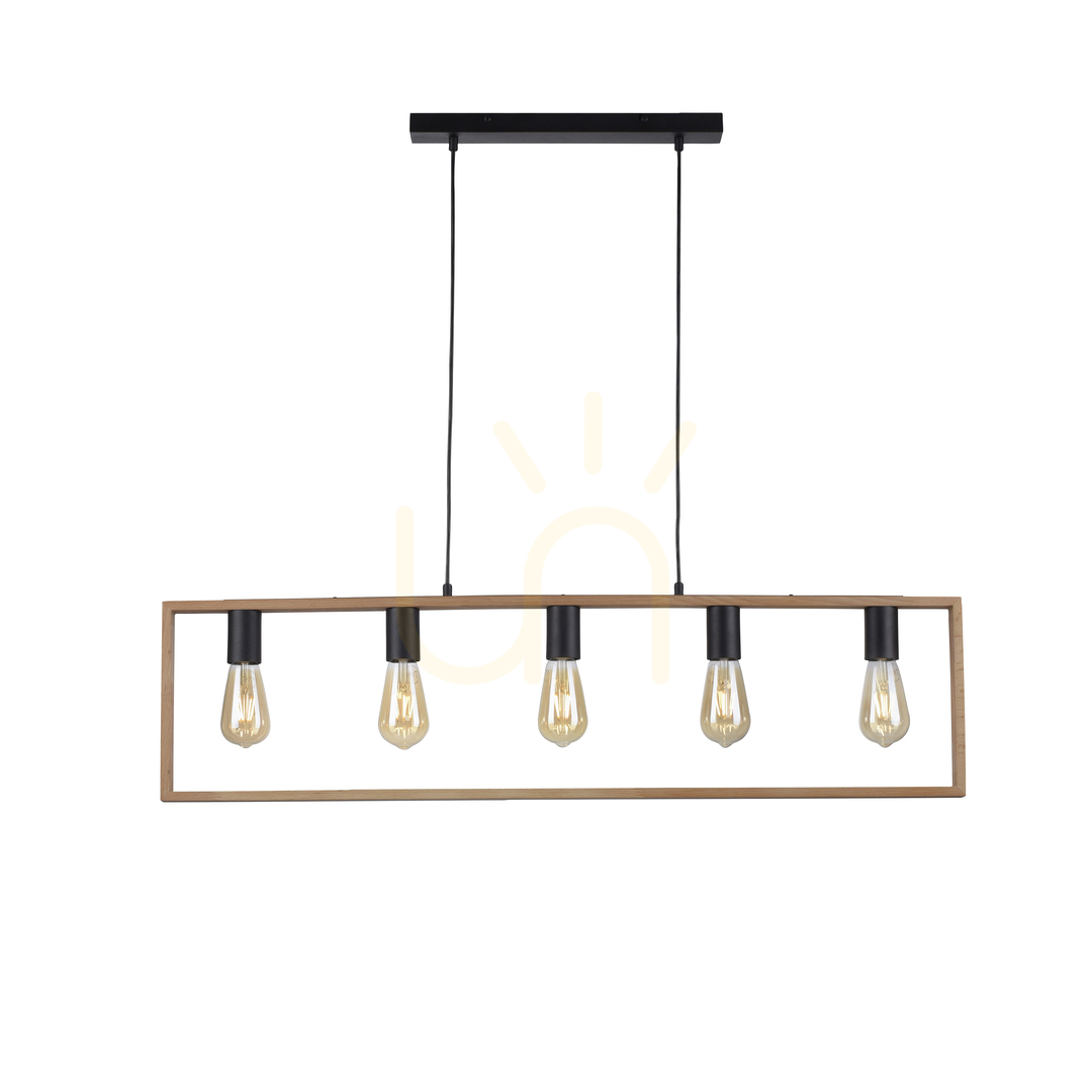 View FRANKY Pendant Lamp 15653-18 Black 5xE27 FRANKY Pendant Lamp 15653-18 Black 5xE27
