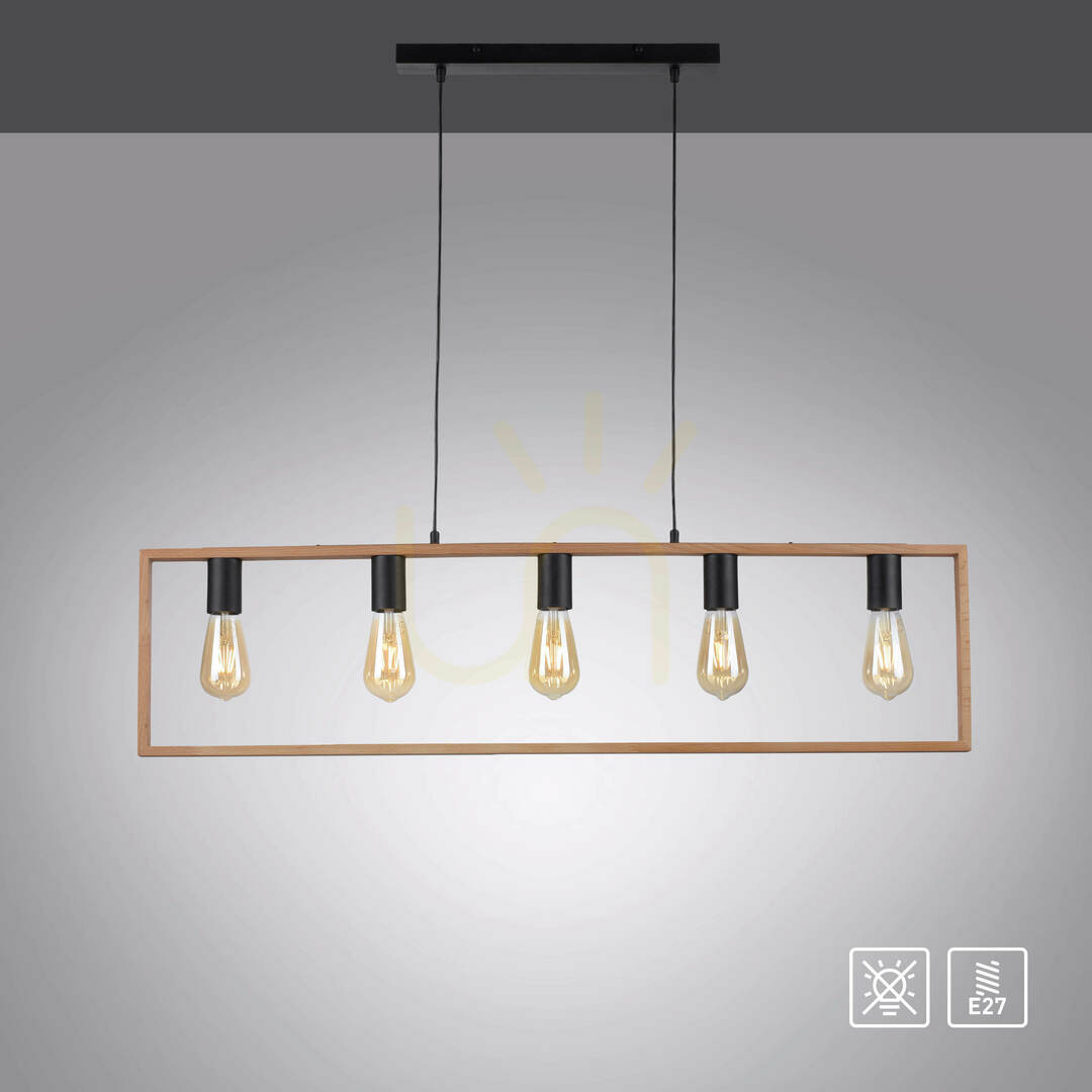 Preview FRANKY Pendant Lamp 15653-18 Black 5xE27 FRANKY Pendant Lamp 15653-18 Black 5xE27