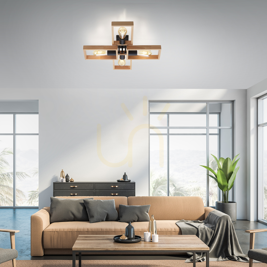 Preview Plafond FRANKY 15656-18 Black 4xE27 Plafond FRANKY 15656-18 Black 4xE27