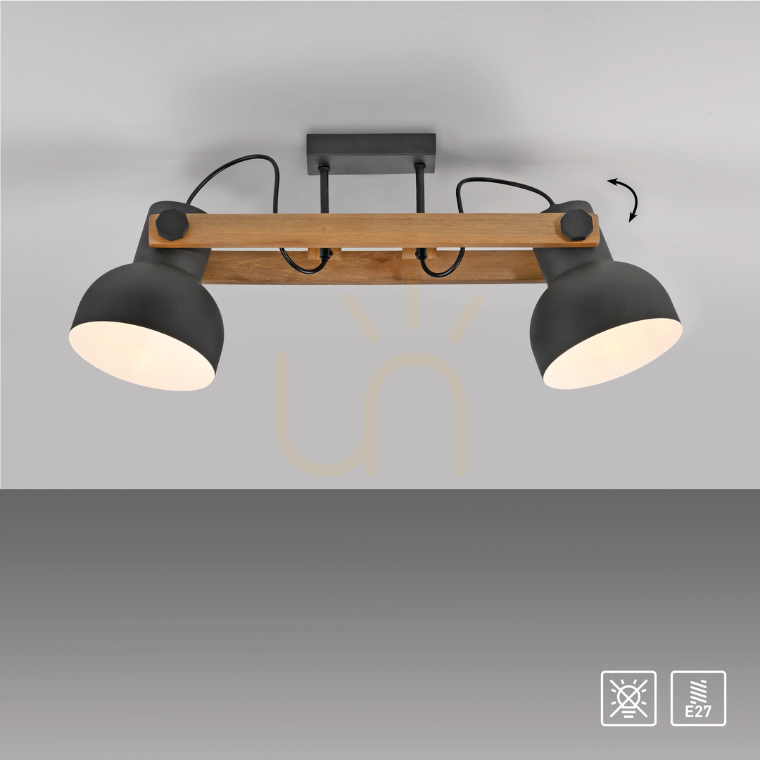 View Plafond CUP 2.0 15744-18 Black 2xE27 Plafond CUP 2.0 15744-18 Black 2xE27
