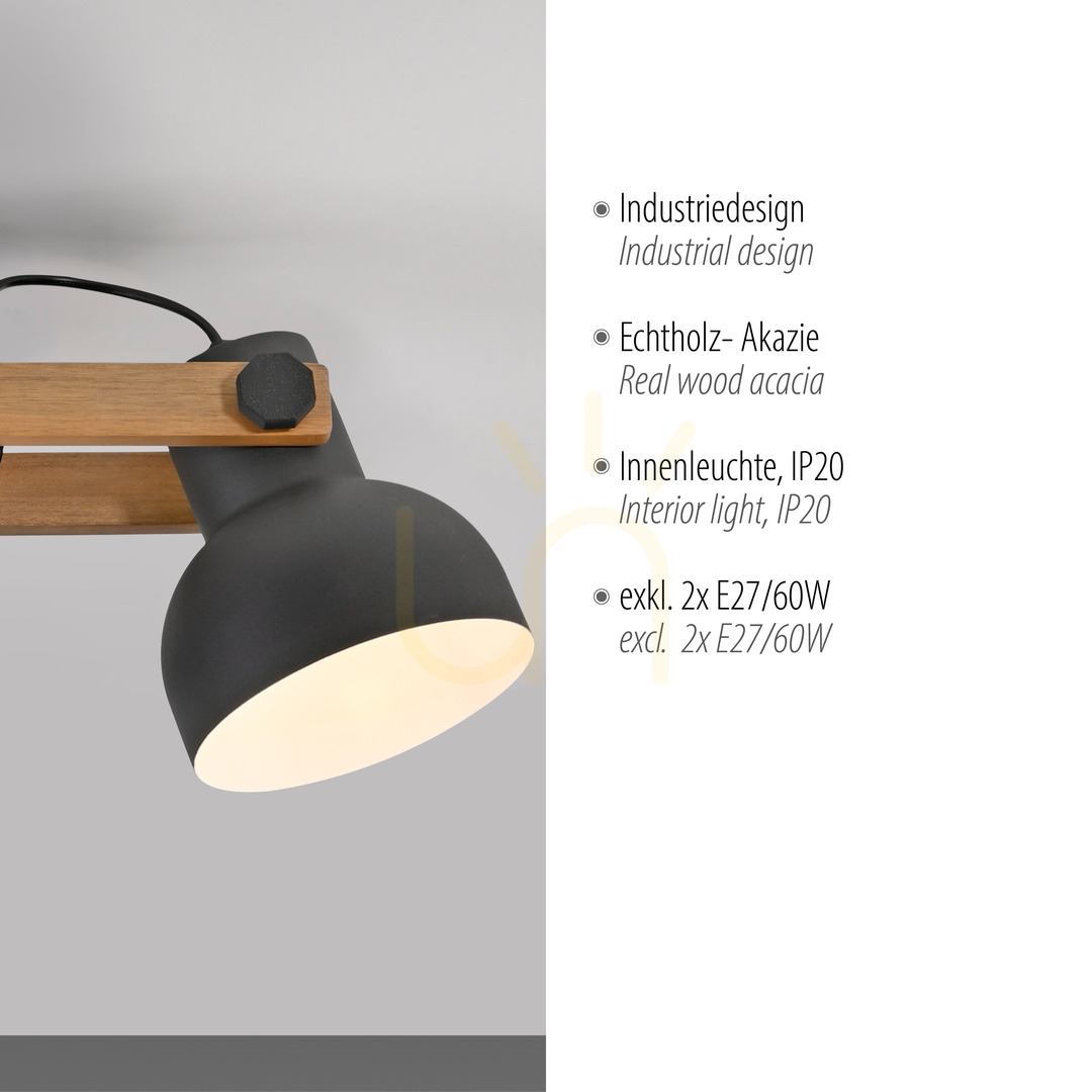 Display Plafond CUP 2.0 15744-18 Black 2xE27 Plafond CUP 2.0 15744-18 Black 2xE27
