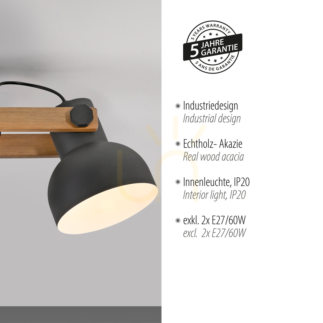 Show Plafond CUP 2.0 15744-18 Black 2xE27 Plafond CUP 2.0 15744-18 Black 2xE27