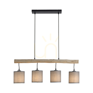GREEN TRIB Pendant Lamp 15783-29 Wood 4xE27 small 18