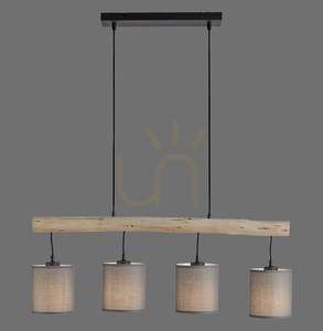 GREEN TRIB Pendant Lamp 15783-29 Wood 4xE27 small 0