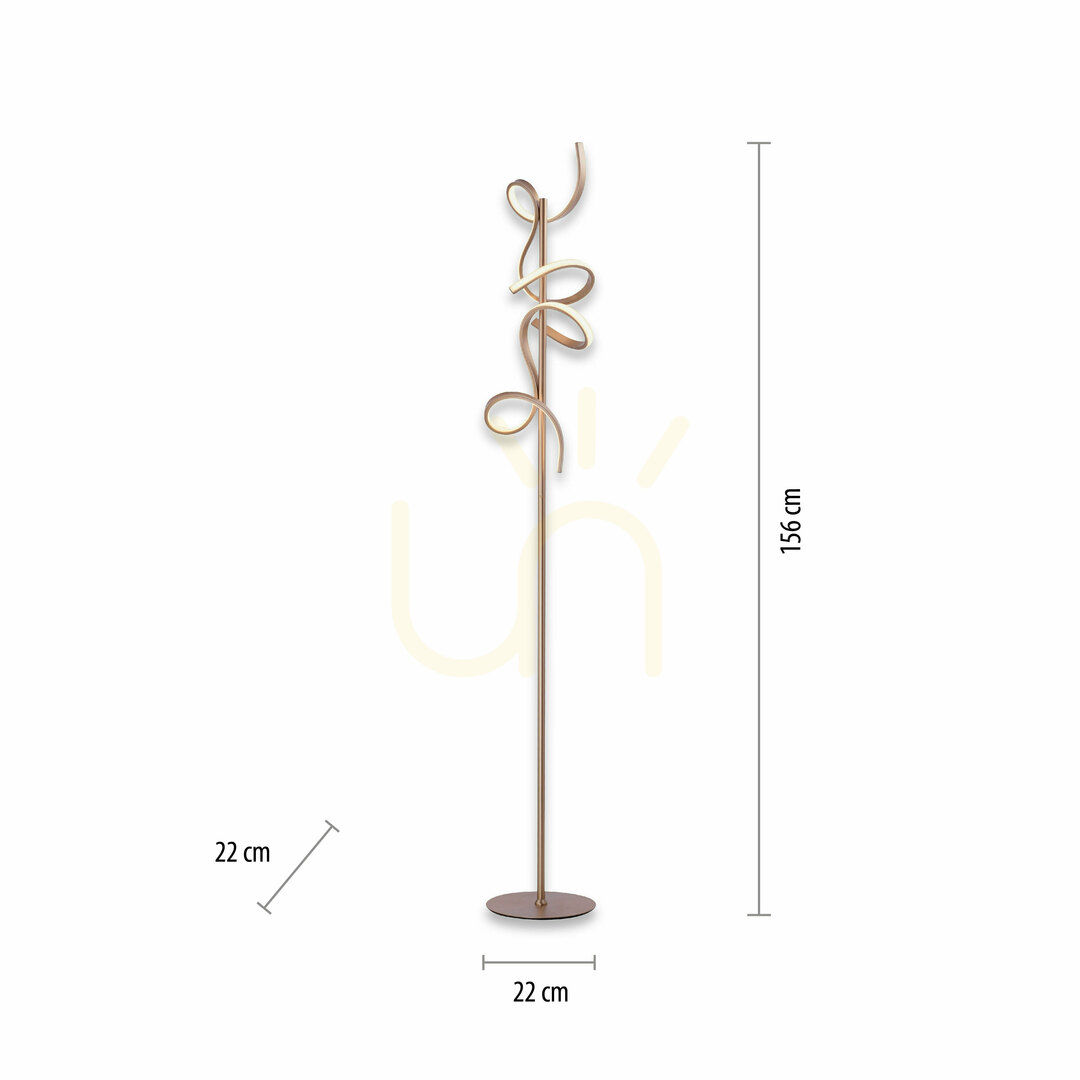 Preview CURLS 19031-60 Brass 2xLED Floor Lamp CURLS 19031-60 Brass 2xLED Floor Lamp