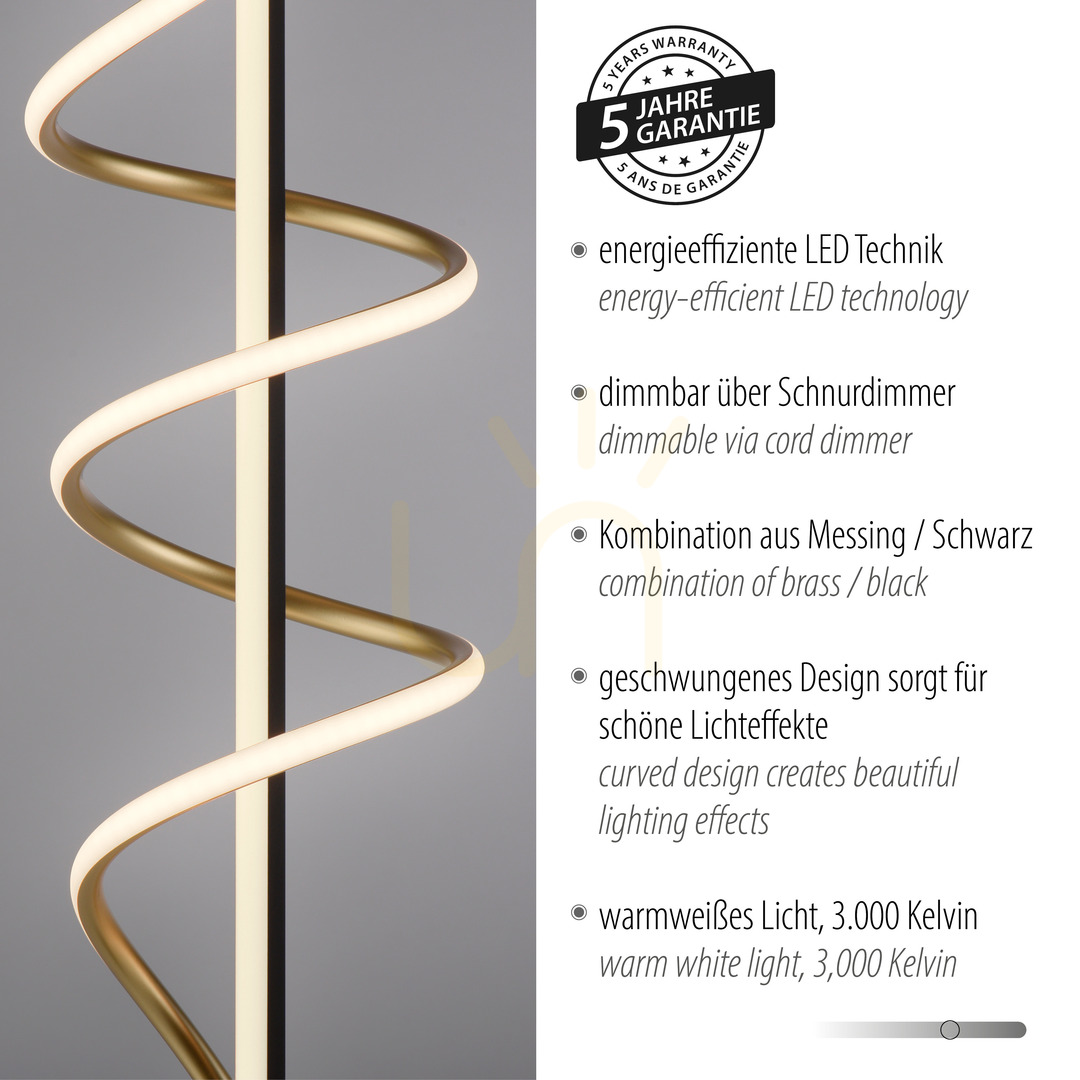 Show EMANDA 19110-68 Brass 1xLED Floor Lamp EMANDA 19110-68 Brass 1xLED Floor Lamp