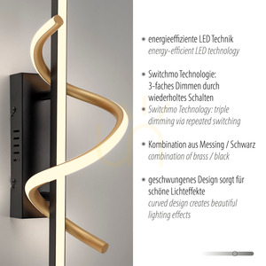 Wall lamp EMANDA 19111-68 Brass 1xLED small 3