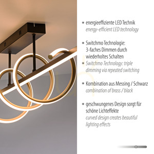 EMANDA Plafond 19112-68 Brass 1xLED small 3