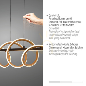 EMANDA Pendant Lamp 19113-68 Brass 1xLED small 3