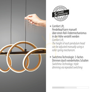 EMANDA Pendant Lamp 19113-68 Brass 1xLED small 4