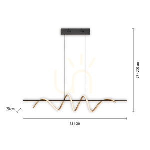 EMANDA Pendant Lamp 19113-68 Brass 1xLED small 8