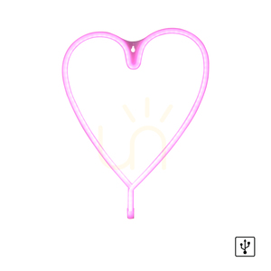 NEON-HERZ wall lamp 85020-87 Pink 1xLED small 1
