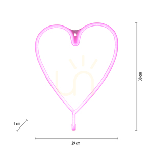 NEON-HERZ wall lamp 85020-87 Pink 1xLED small 7