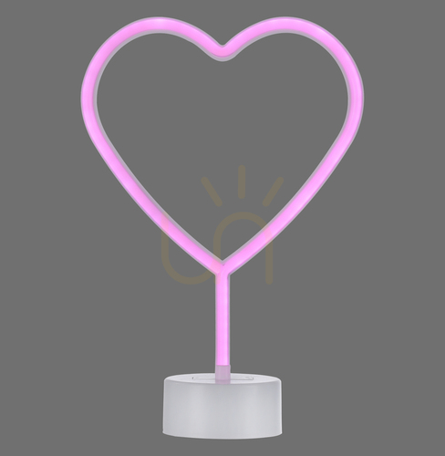 Check NEON-HERZ wall lamp 85028-87 Pink 1xLED