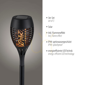 FACKEL-SOL Garden Lamp 19106-18-3 Black 1xLED. 3 FACKEL-SOL Garden Lamp 19106-18-3 Black 1xLED. small 3