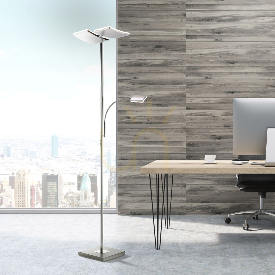 Preview RUBEN Floor Lamp 11725-55 Silver 2xLED RUBEN Floor Lamp 11725-55 Silver 2xLED