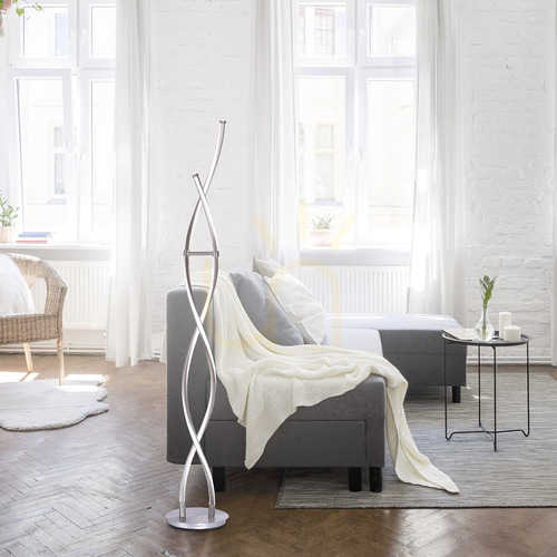 Check Paul Neuhaus Q-Malina floor lamp 439-55 silver 2xLED